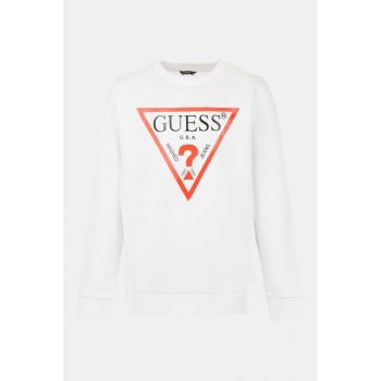 Bluza de trening cu decolteu la baza gatului si logo
