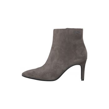 Botine din piele cu varf ascutit