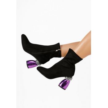 Botine elegante Shazina negre