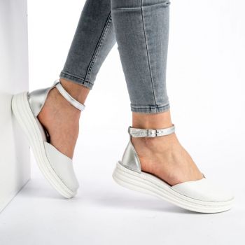 Pantofi piele Kitty alb