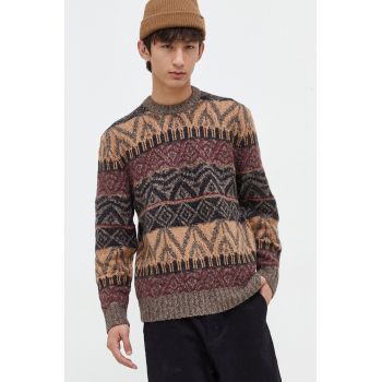 Abercrombie & Fitch pulover barbati, culoarea maro de firma original