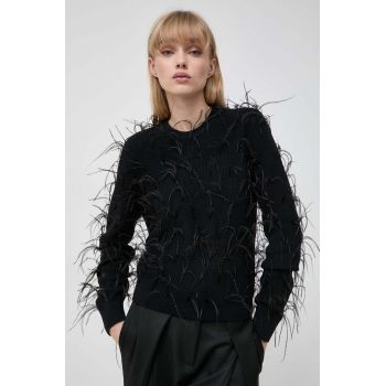 MICHAEL Michael Kors pulover din amestec de lana femei, culoarea negru la reducere