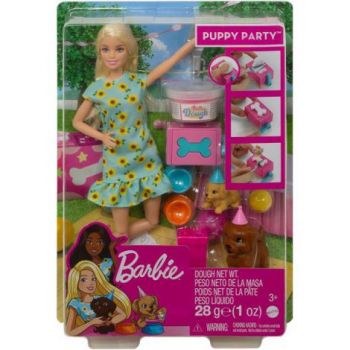Barbie Gama Family Set Papusa Cu Catelusi