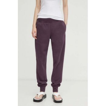 G-Star Raw pantaloni de trening culoarea violet, neted