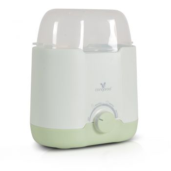 Incalzitor si sterilizator electric 2 in 1 pentru sticlebiberoane cu oprire automata si functie gatire cu aburi Cangaroo Bollente Green