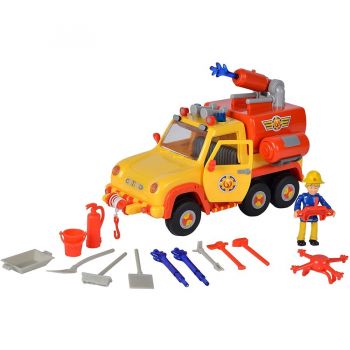 Jucarie Fireman Sam Fire Engine Venus 2.0 Toy Vehicle (Yellow/Orange, Includes Figure)