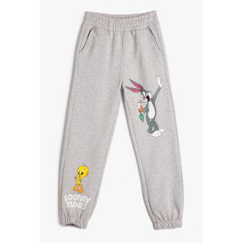 Pantaloni de trening cu imprimeu Looney Tunes