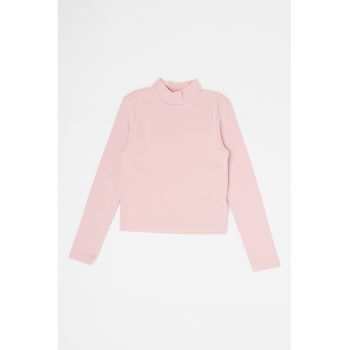 Bluza din amestec de modal cu decolteu la baza gatului