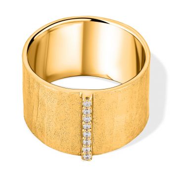 Inel din argint Golden Wide Band de firma original