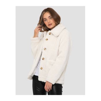 Jacheta de blana shearling sintetica cu buzunare aplicate Parrot 2835