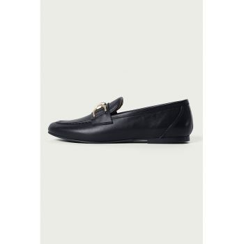 Pantofi loafer de piele cu detalii de lant