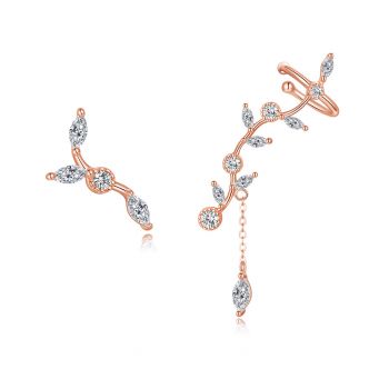 Cercei din argint Rose Gold Sparkling Thorns de firma original