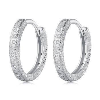 Cercei din argint Star Dust Hoops de firma original