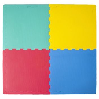 Covor de joaca tip puzzle cu 4 piese,spuma,multicolor de firma original
