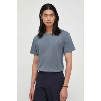 G-Star Raw tricou din bumbac barbati, culoarea alb, neted