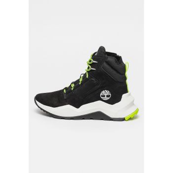 Ghete-pantofi sport cu insertii din piele nabuc Madbury