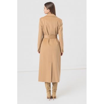 Palton din lana cu model petrecut Longrun