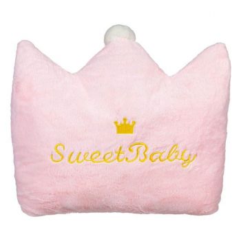 Perna decorativa pentru copii sweet baby,roz,40x37 cm