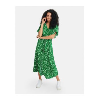 Rochie midi cu un cordon in talie THB Fruit Pastill 3927