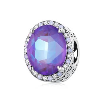 Talisman din argint Magical Purple Gem