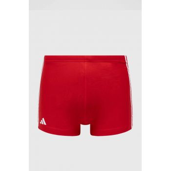 adidas Performance costum de baie 3 Stripes culoarea roșu HT2075