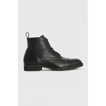 AllSaints ghete de piele Drago Boot barbati, culoarea negru, MF561Z