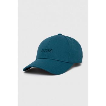 BOSS șapcă de baseball din bumbac culoarea turcoaz, uni 50495441 ieftina