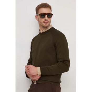 BOSS pulover din amestec de lână bărbați, culoarea maro, light 50506018 de firma original