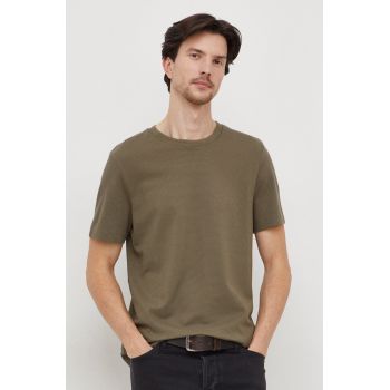 BOSS tricou bărbați, culoarea bej, uni 50452680