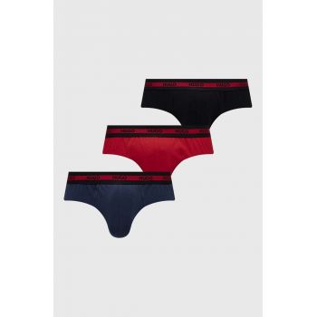 HUGO slip 3-pack barbati, culoarea rosu