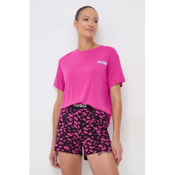 HUGO tricou lounge culoarea roz