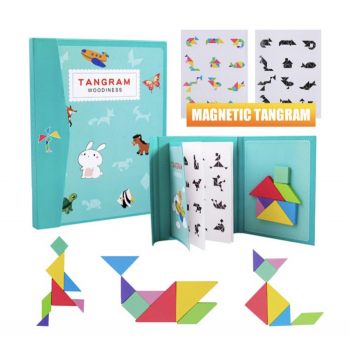 Joc Montessori, Tangram Magnetic, vernil