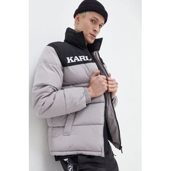 Karl Kani geaca barbati, culoarea gri, de iarna de firma originala