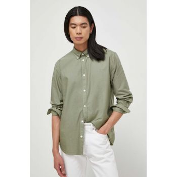 Les Deux camasa barbati, culoarea turcoaz, cu guler button-down, regular de firma originala