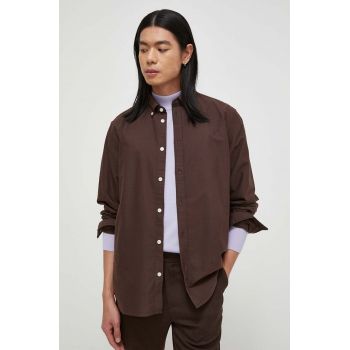 Les Deux camasa barbati, culoarea turcoaz, cu guler button-down, regular de firma originala