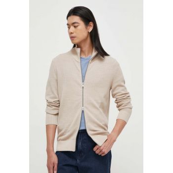 Marc O'Polo cardigan din bumbac culoarea bej