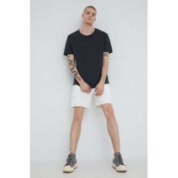 Medicine tricou din bumbac culoarea gri, neted