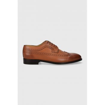 PS Paul Smith pantofi de piele Ark barbati, culoarea maro