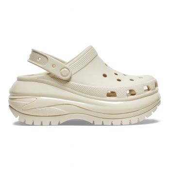 Saboți Crocs Classic Mega Crush Clog Bej - Bone