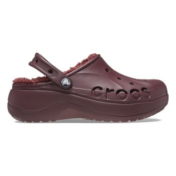 Saboti Crocs Baya Platform Lined Clog Bordo - Burgundy