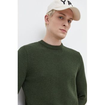 Superdry pulover de bumbac culoarea verde de firma original