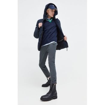 Tommy Jeans pantaloni bărbați, culoarea verde, drept DM0DM18339 de firma originali