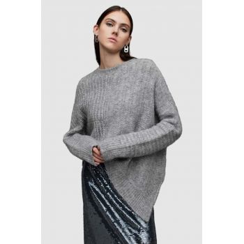 AllSaints pulover de lana Selena culoarea gri, călduros, cu turtleneck