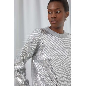 Answear Lab pulover femei, culoarea argintiu, light