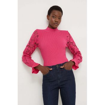 Answear Lab pulover femei, culoarea roz, light
