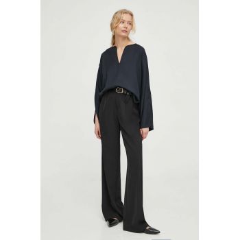 By Malene Birger bluza femei, culoarea negru, neted