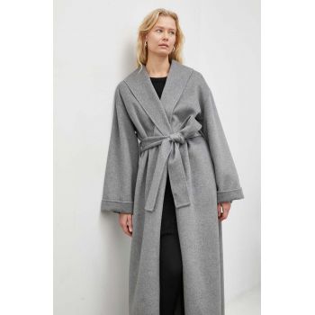 By Malene Birger palton de lana culoarea gri, de tranzitie, oversize de firma original