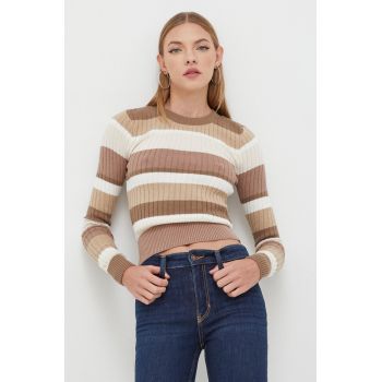 Hollister Co. pulover femei, culoarea maro, light ieftin