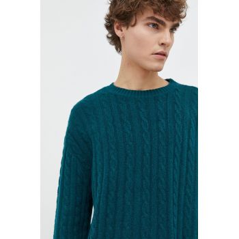 Hollister Co. pulover femei, culoarea verde ieftin
