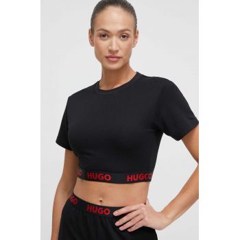 HUGO tricou femei, culoarea negru